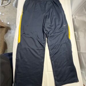 Nike Black Sweatpants with Yellow Side Stripes